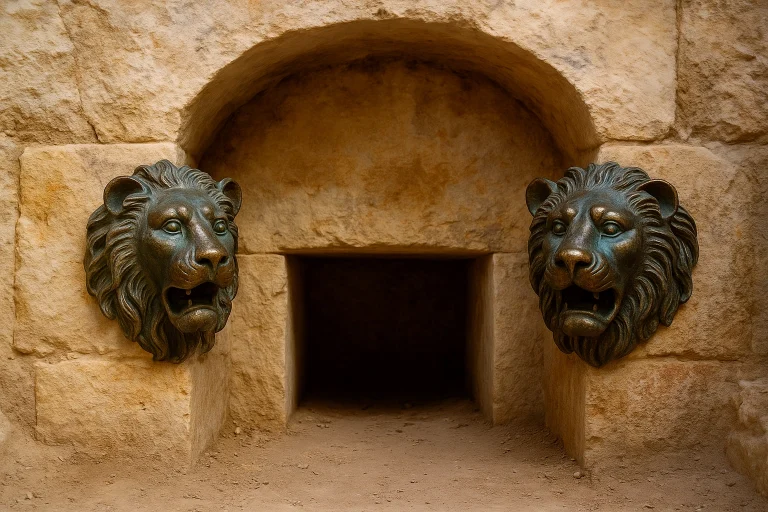 Enigmatic Bronze Lion Heads Found: in 1,900-Year-Old Tomb in Central Israel