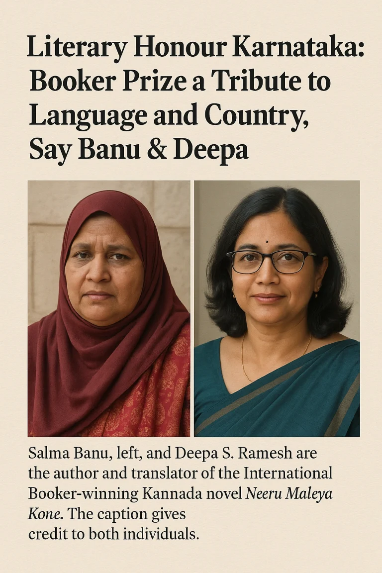 Literary Honour Karnataka: Booker Prize a Tribute to Language and Country, Say Banu & Deepa